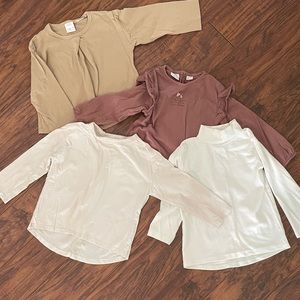 Girls Zara long sleeve shirts ( pack of 4)